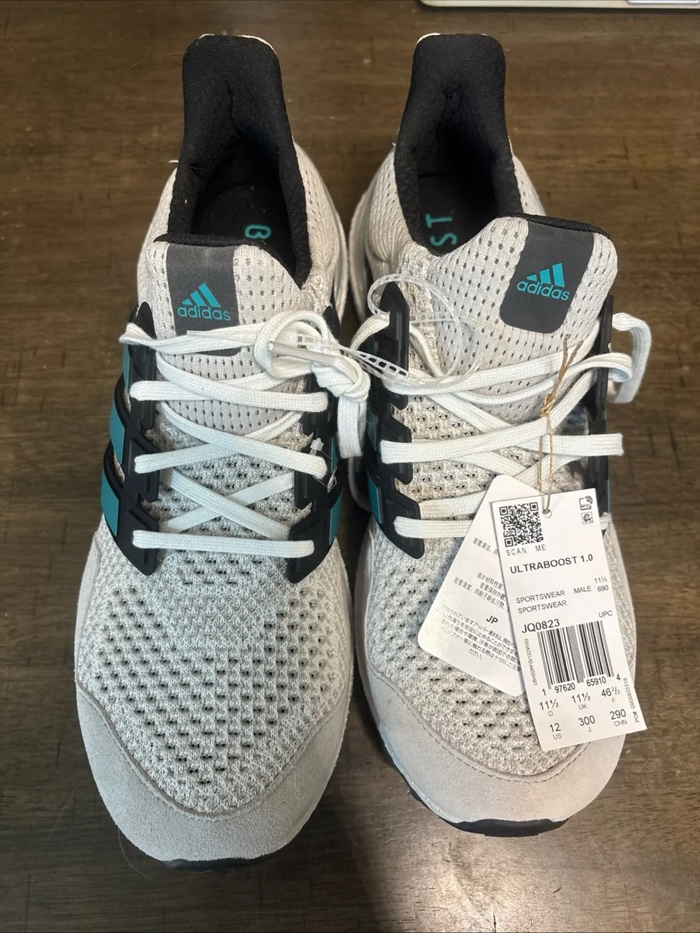 adidas Ultraboost 1.0 White with Teal Accents